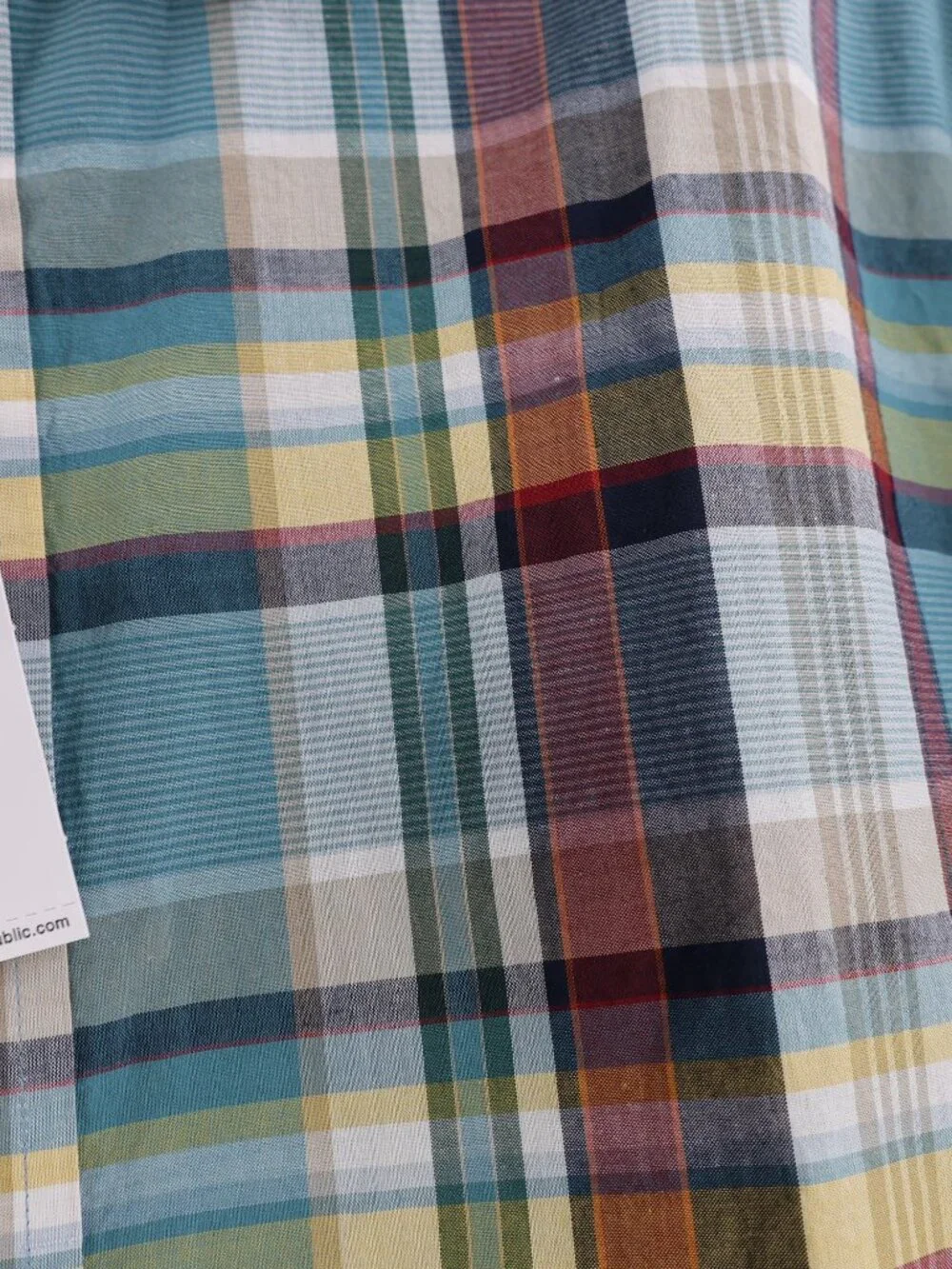 NWT Banana Republic Shirt Mens Medium Button Up Plaid Cotton Standard Fit casual